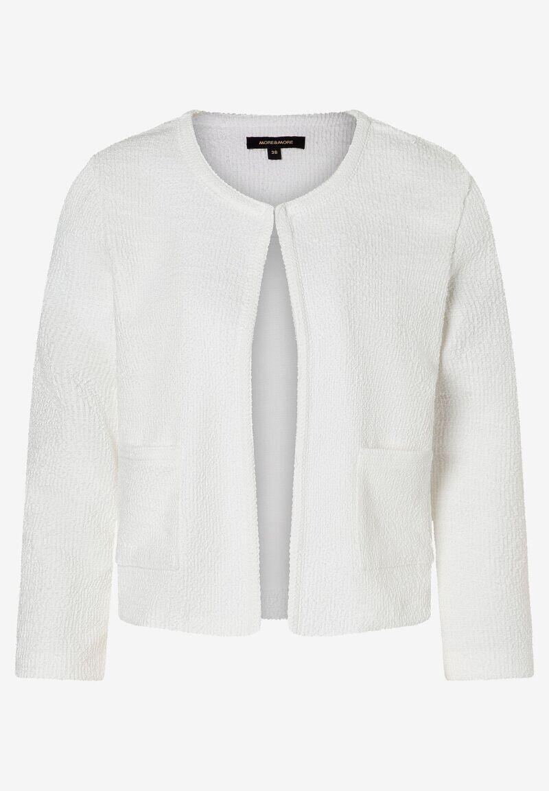 MORE & MORE - Jersey Jacke beige/weiß - Gr. - 46 von MORE & MORE