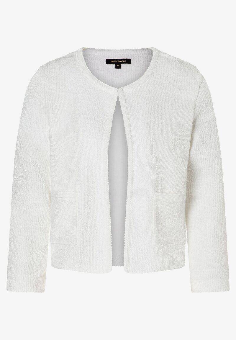 MORE & MORE - Jersey Jacke beige/weiß - Gr. - 46 von MORE & MORE