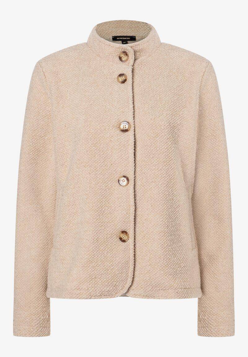 MORE & MORE - Jerseyjacke beige macchiato Herbst-Kollektion beige - Gr. - 40 von MORE & MORE