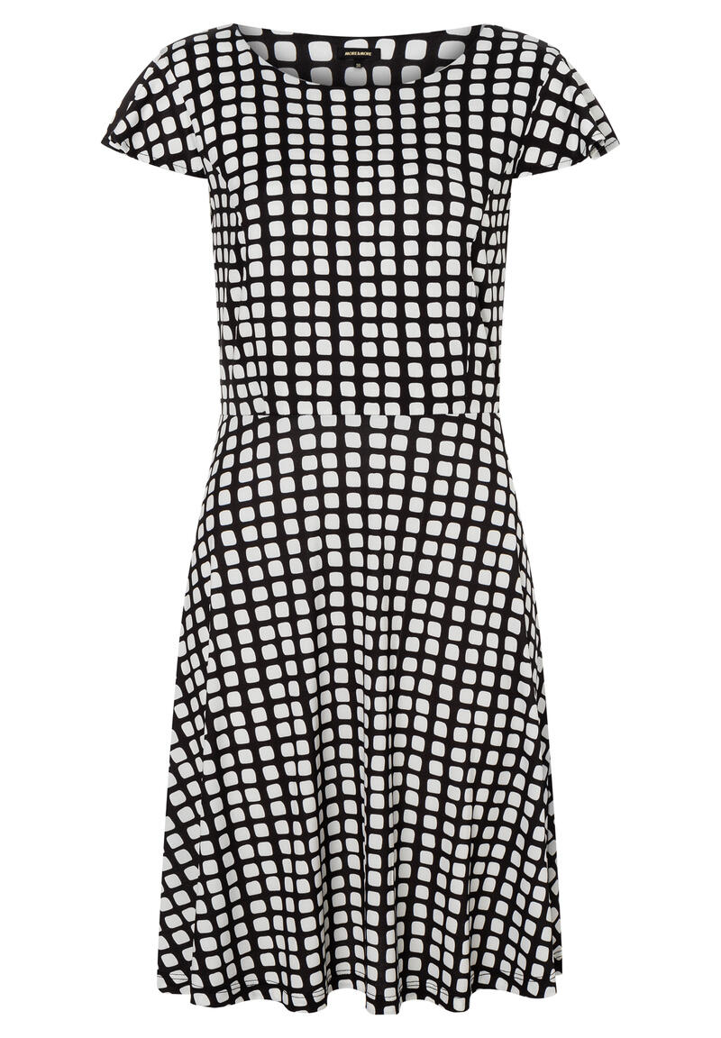 MORE & MORE - Jerseykleid schwarz/weiß Print Frühjahrs-Kollektion schwarz - Gr. - 44 von MORE & MORE