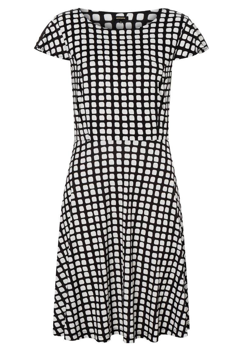 MORE & MORE - Jerseykleid schwarz/weiß Print Frühjahrs-Kollektion schwarz - Gr. - 44 von MORE & MORE