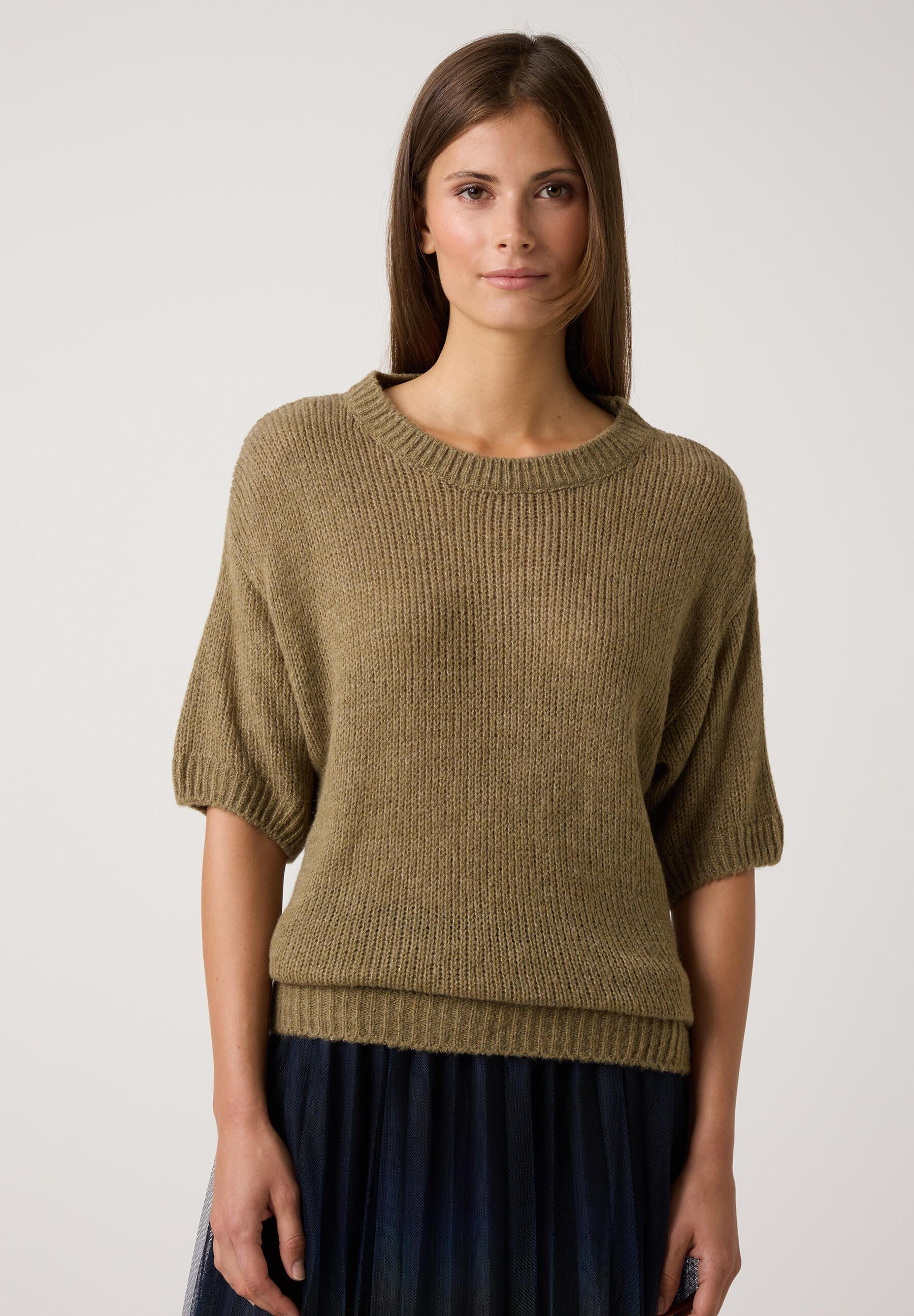 MORE & MORE - Kurzarm-Pullover grün - Gr. - 34 von MORE & MORE