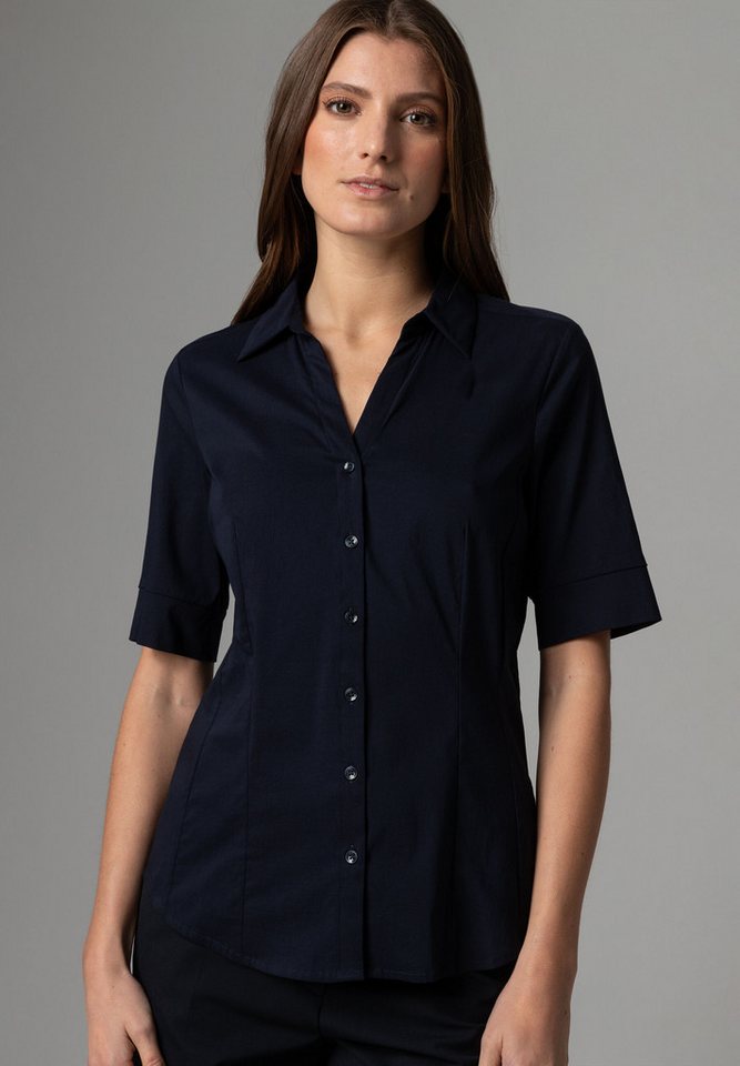 MORE&MORE Kurzarmbluse Baumwollstretchbluse von MORE&MORE