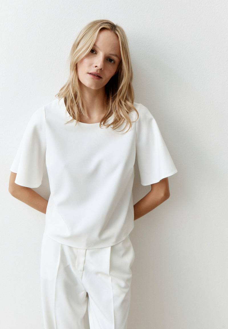 MORE & MORE - Kurzarmbluse weiß - Gr. - 36 von MORE & MORE