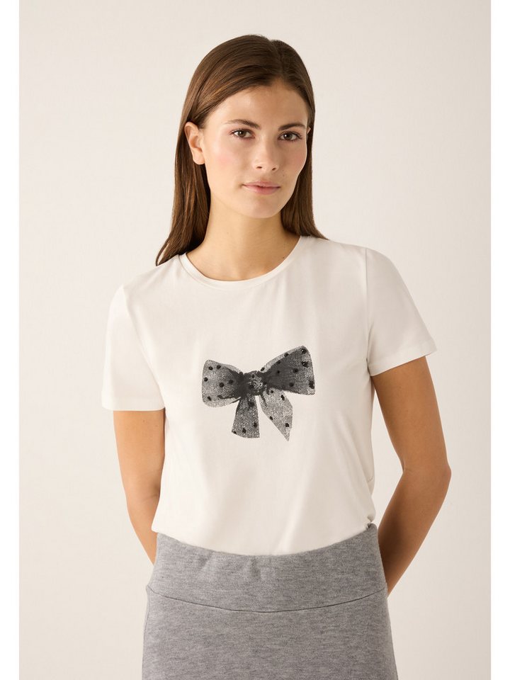 MORE&MORE Kurzarmshirt süßes Kurzarmshirt Frontprint von MORE&MORE