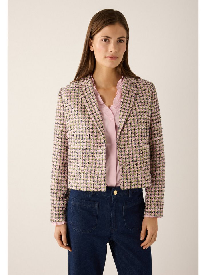 MORE&MORE Kurzblazer stilvoller Karo-Kurzblazer von MORE&MORE