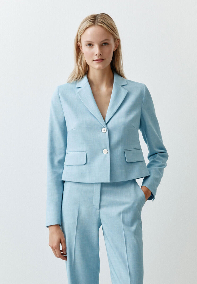 MORE & MORE - Kurzer Blazer blau - Gr. - 36 von MORE & MORE