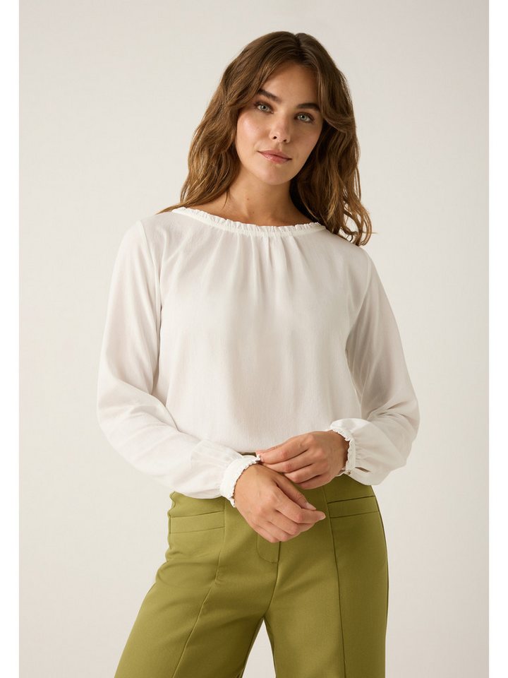 MORE&MORE Langarmbluse Materialmix- Blusenshirt von MORE&MORE