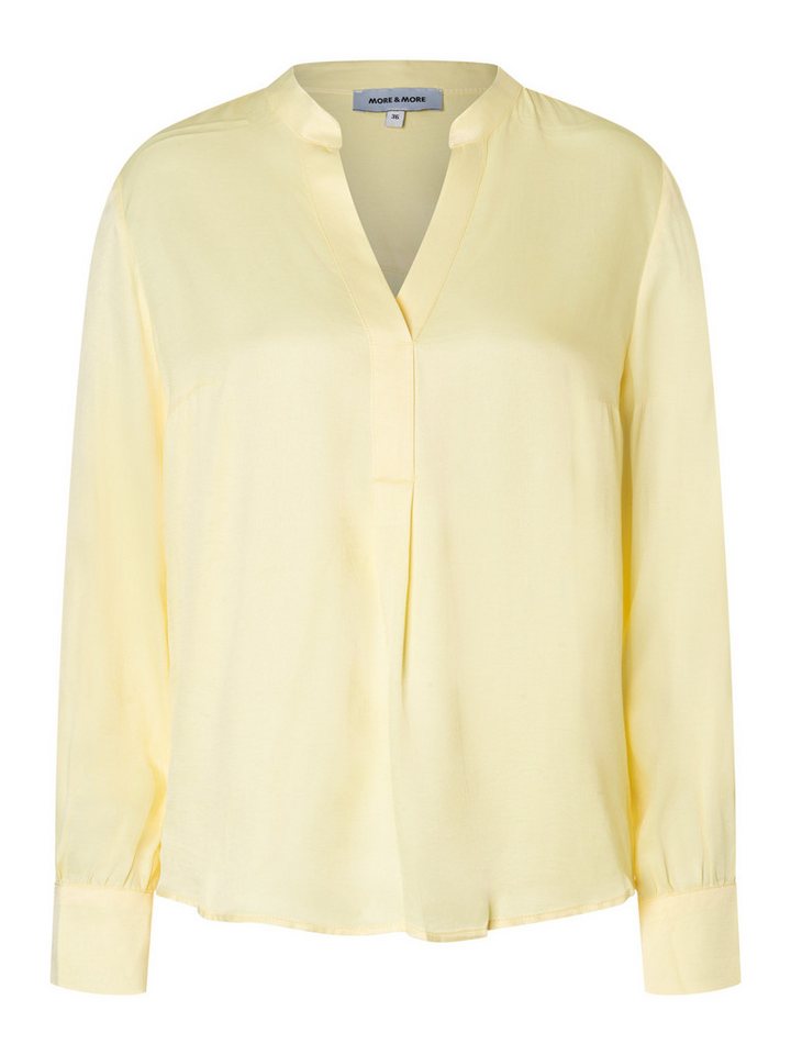 MORE&MORE Langarmbluse edle, glänzende Langarmbluse, Satin von MORE&MORE