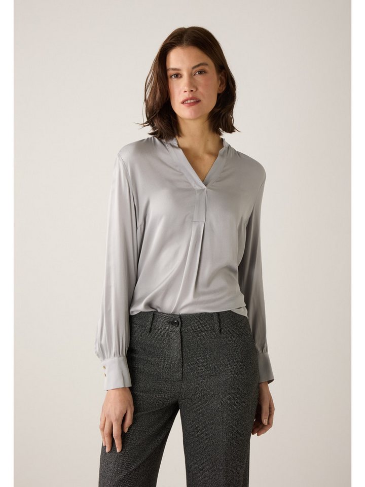 MORE&MORE Langarmbluse edle, glänzende Langarmbluse, Satin von MORE&MORE