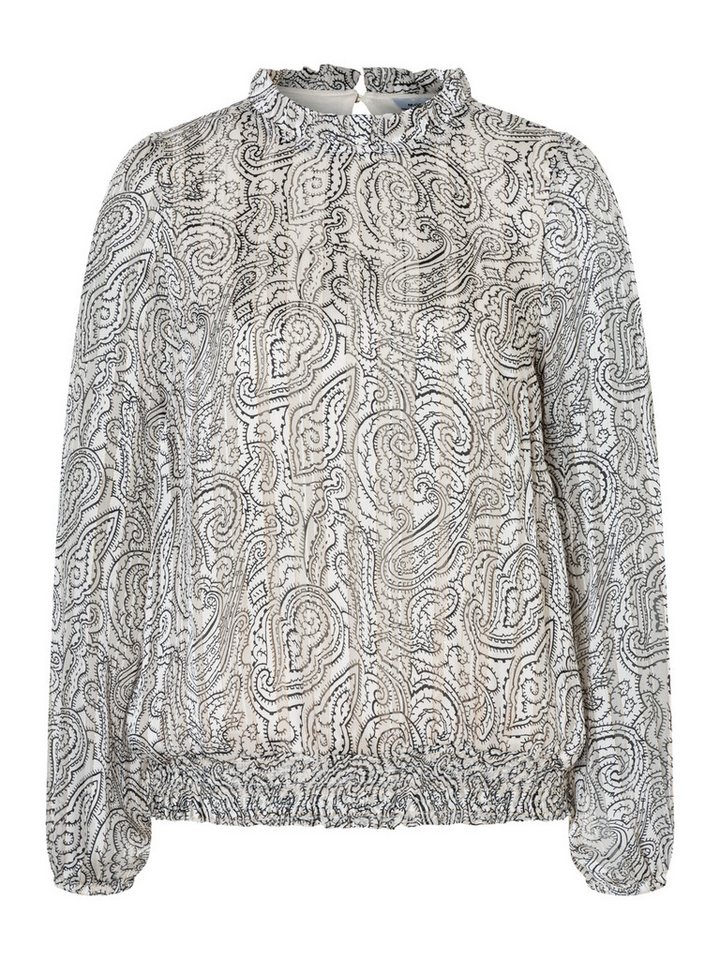 MORE&MORE Langarmbluse gemusterte, schimmernde Langarmbluse von MORE&MORE