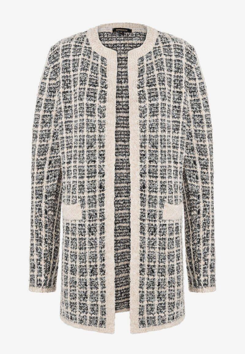 MORE & MORE - Langer Cardigan beige/schwarz - Gr. - 46 von MORE & MORE