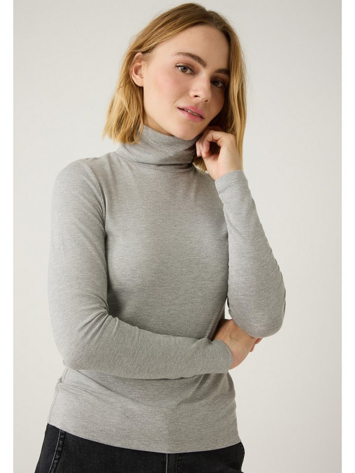 MORE&MORE Longsleeve softes Basic-Rollkragenshirt von MORE&MORE