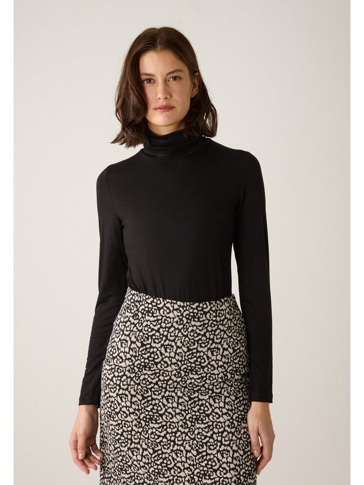 MORE&MORE Longsleeve softes Basic-Rollkragenshirt von MORE&MORE