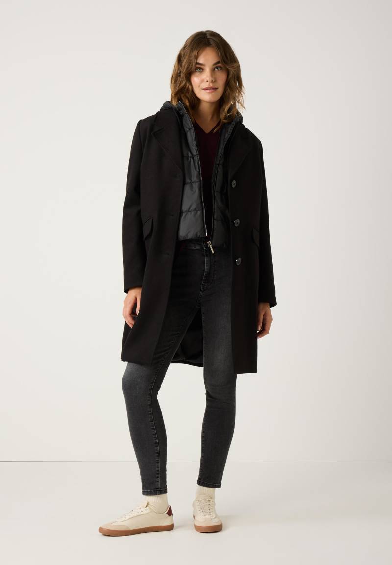 MORE & MORE - Mantel mit integrierter Weste schwarz - Gr. - 38 von MORE & MORE