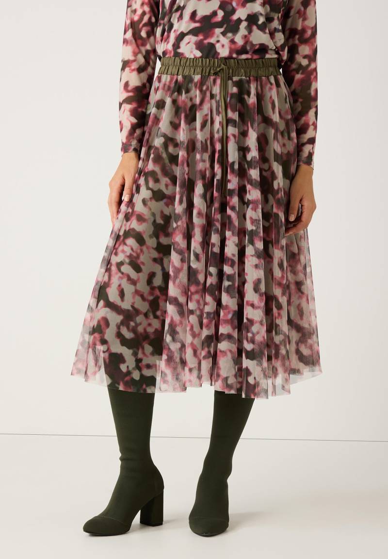 MORE & MORE - Meshrock mit Aquarell-Print rosa - Gr. - 38 von MORE & MORE