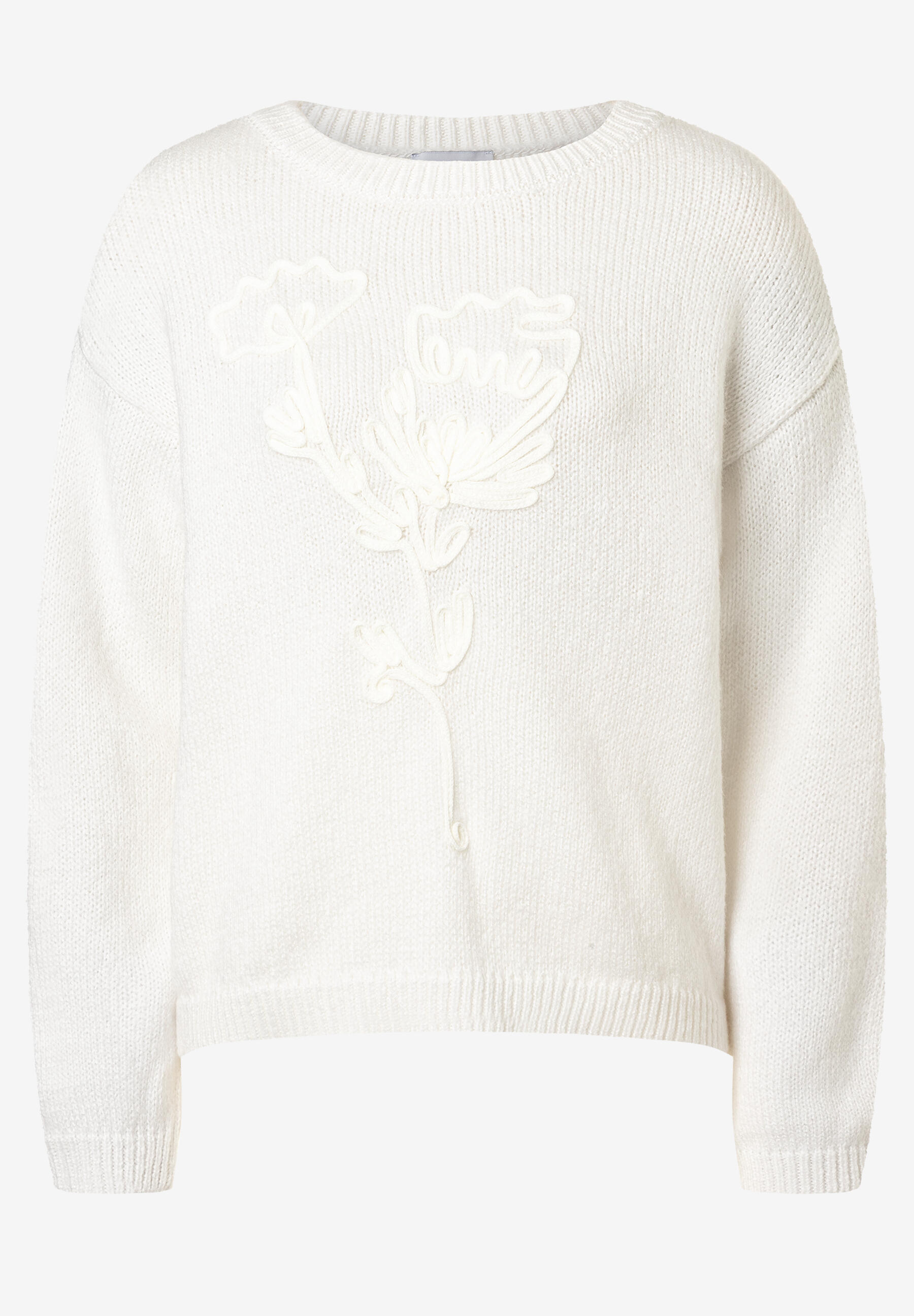 MORE & MORE - Pullover mit Applikation weiß - Gr. - 44 von MORE & MORE