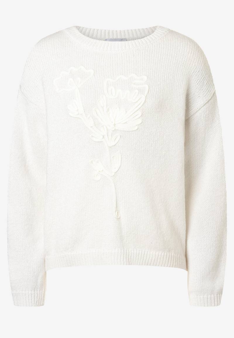 MORE & MORE - Pullover mit Applikation weiß - Gr. - 44 von MORE & MORE