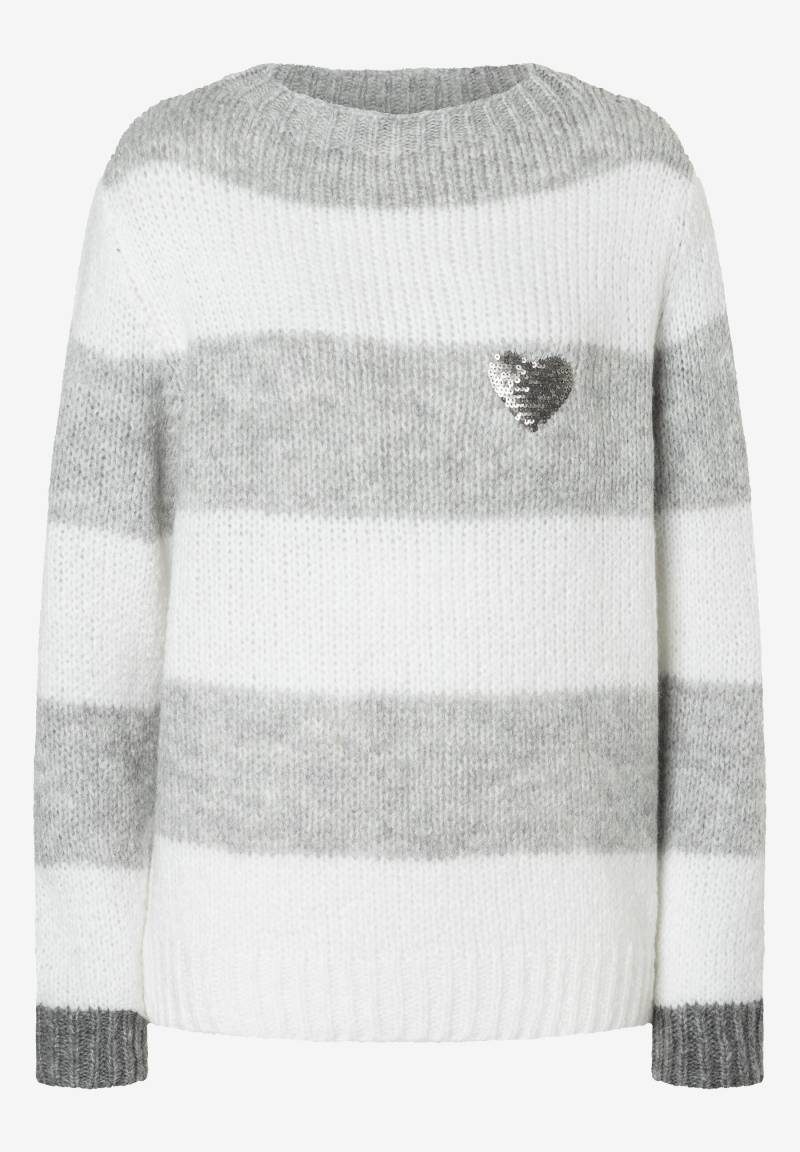 MORE & MORE - Pullover mit Blockstreifen grau - Gr. - 38 von MORE & MORE