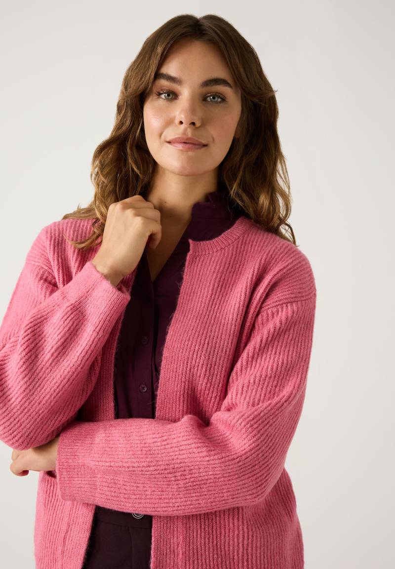 MORE & MORE - Rippen-Cardigan rosa - Gr. - 34 von MORE & MORE