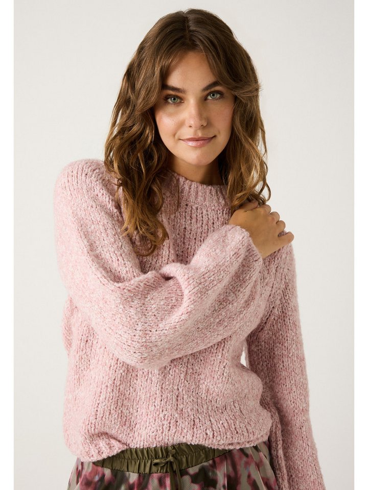 MORE&MORE Rundhalspullover Grobstrickpullover von MORE&MORE