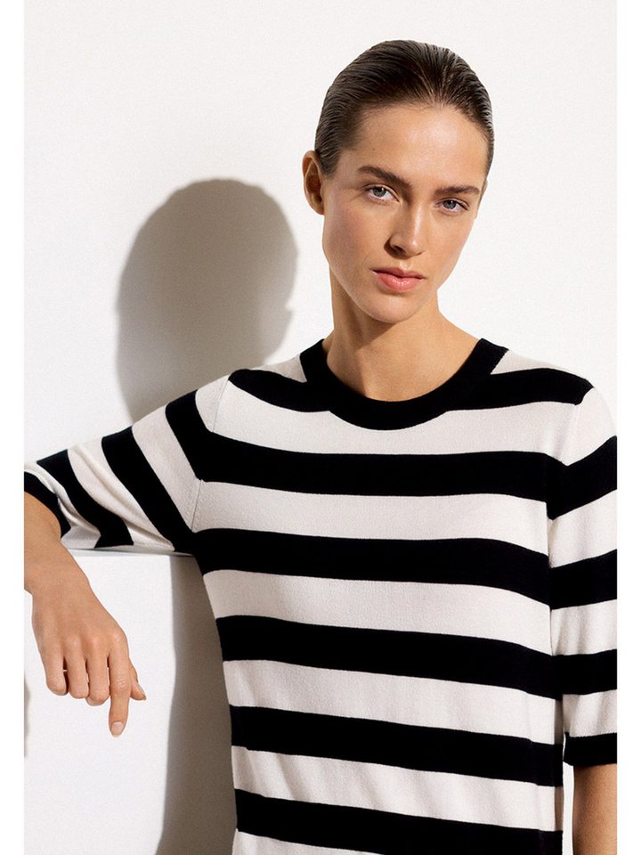 MORE&MORE Rundhalspullover Streifenpullover von MORE&MORE