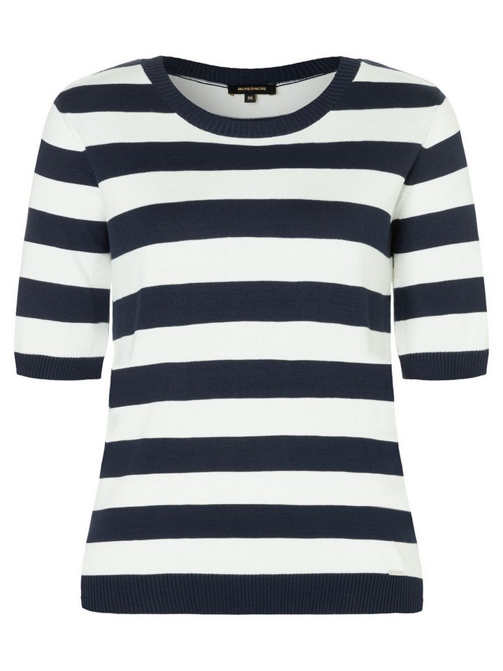 MORE&MORE Rundhalspullover Streifenpullover von MORE&MORE