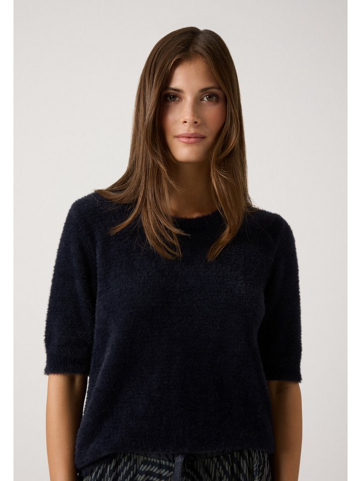 MORE&MORE Rundhalspullover haariger Flauschpullover von MORE&MORE