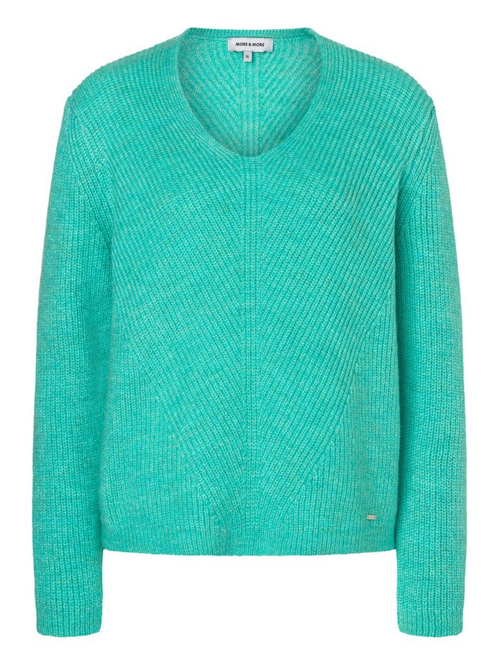 MORE&MORE Rundhalspullover kuscheliger Rippstrickpullover von MORE&MORE