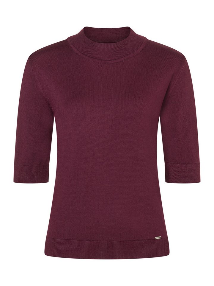 MORE&MORE Rundhalspullover leichter Kurzarmpullover mit Stehkragen von MORE&MORE