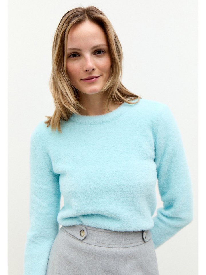 MORE&MORE Rundhalspullover superweicher, haariger Kuschelpullover von MORE&MORE