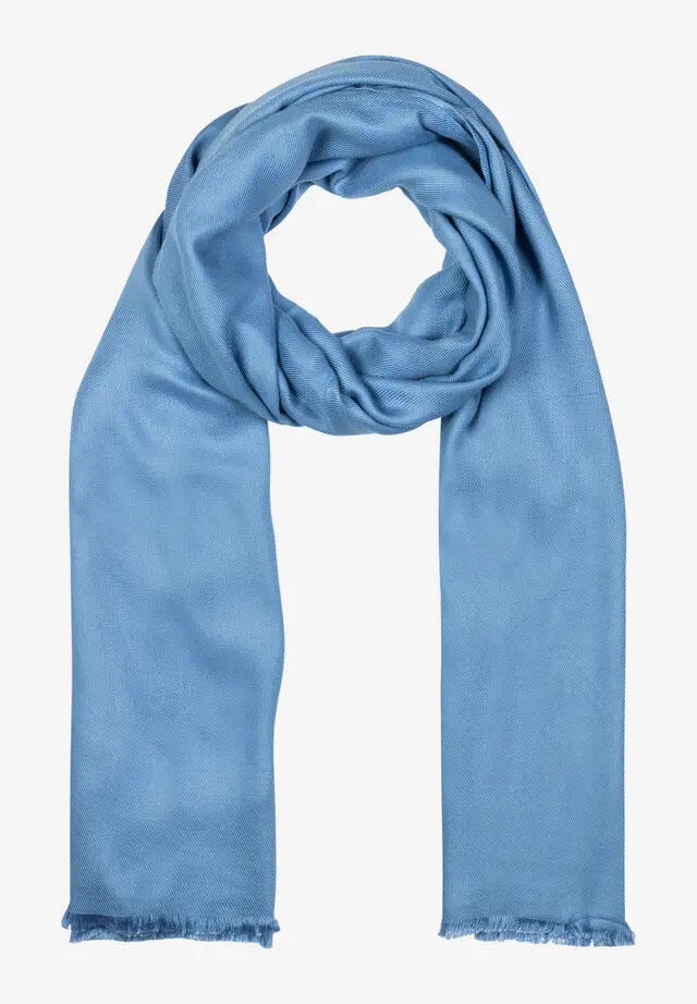 MORE & MORE - Schal mit Fransen blau - Gr. - OS von MORE & MORE