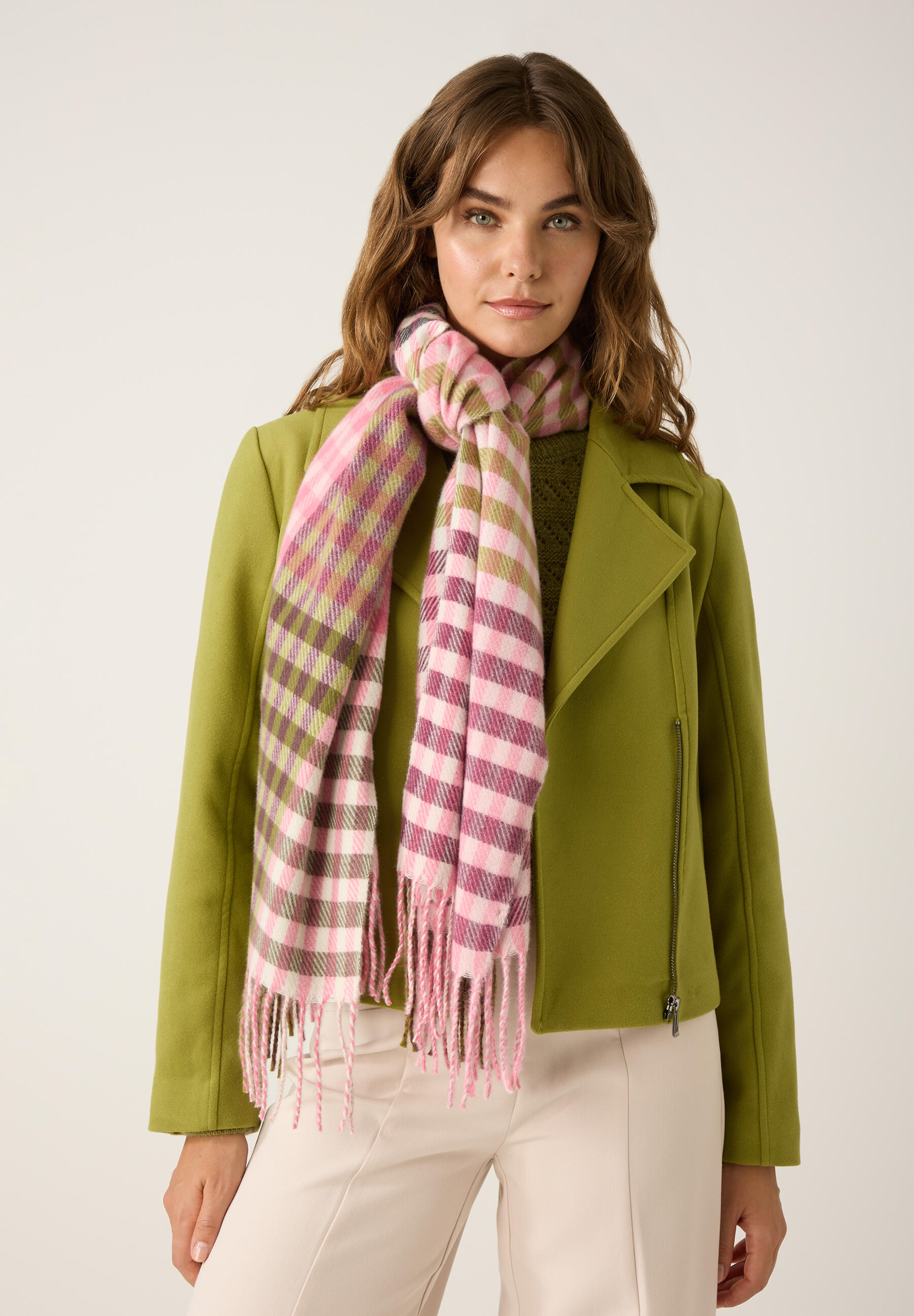 MORE & MORE - Schal mit Fransen rot - Gr. - OS von MORE & MORE