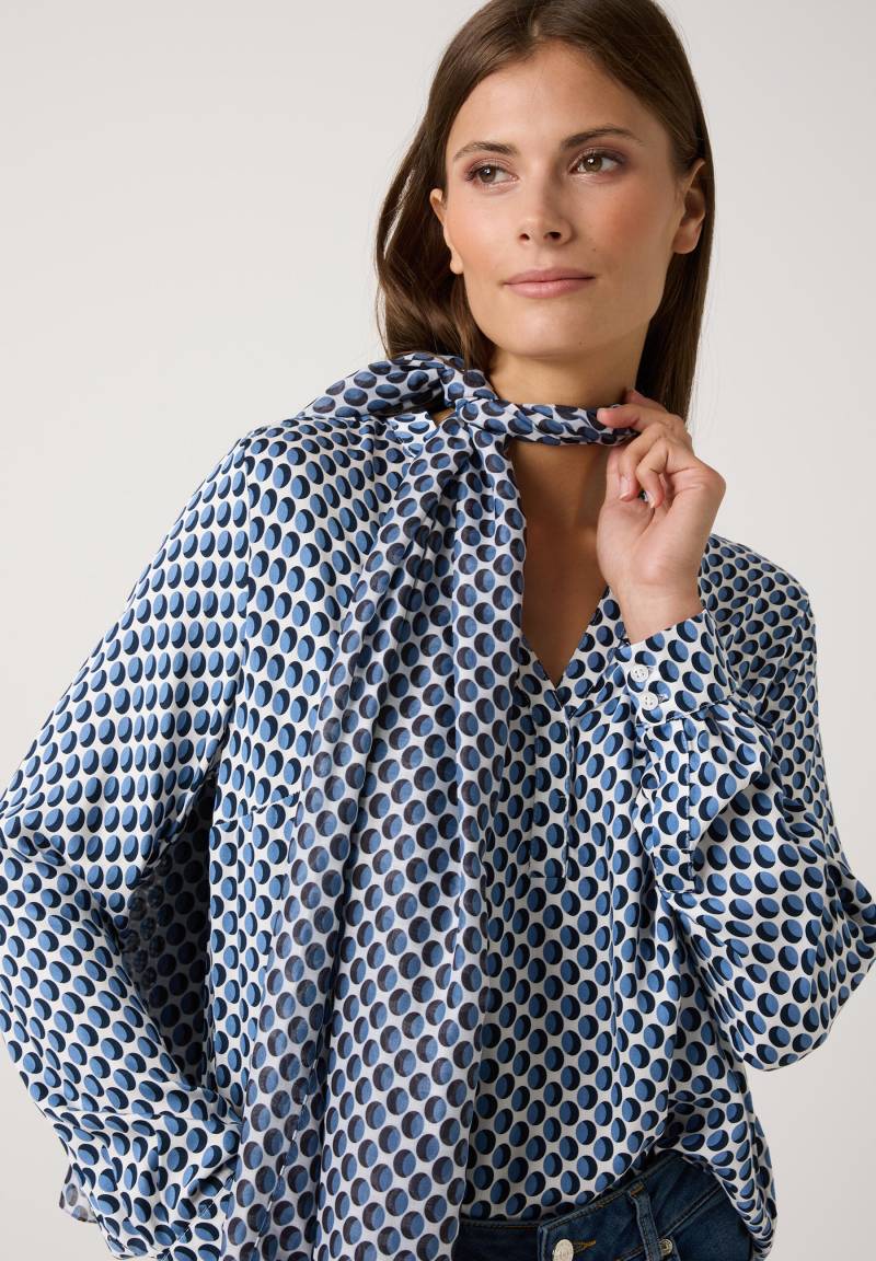 MORE & MORE - Schal mit grafischem Print blau - Gr. - OS von MORE & MORE