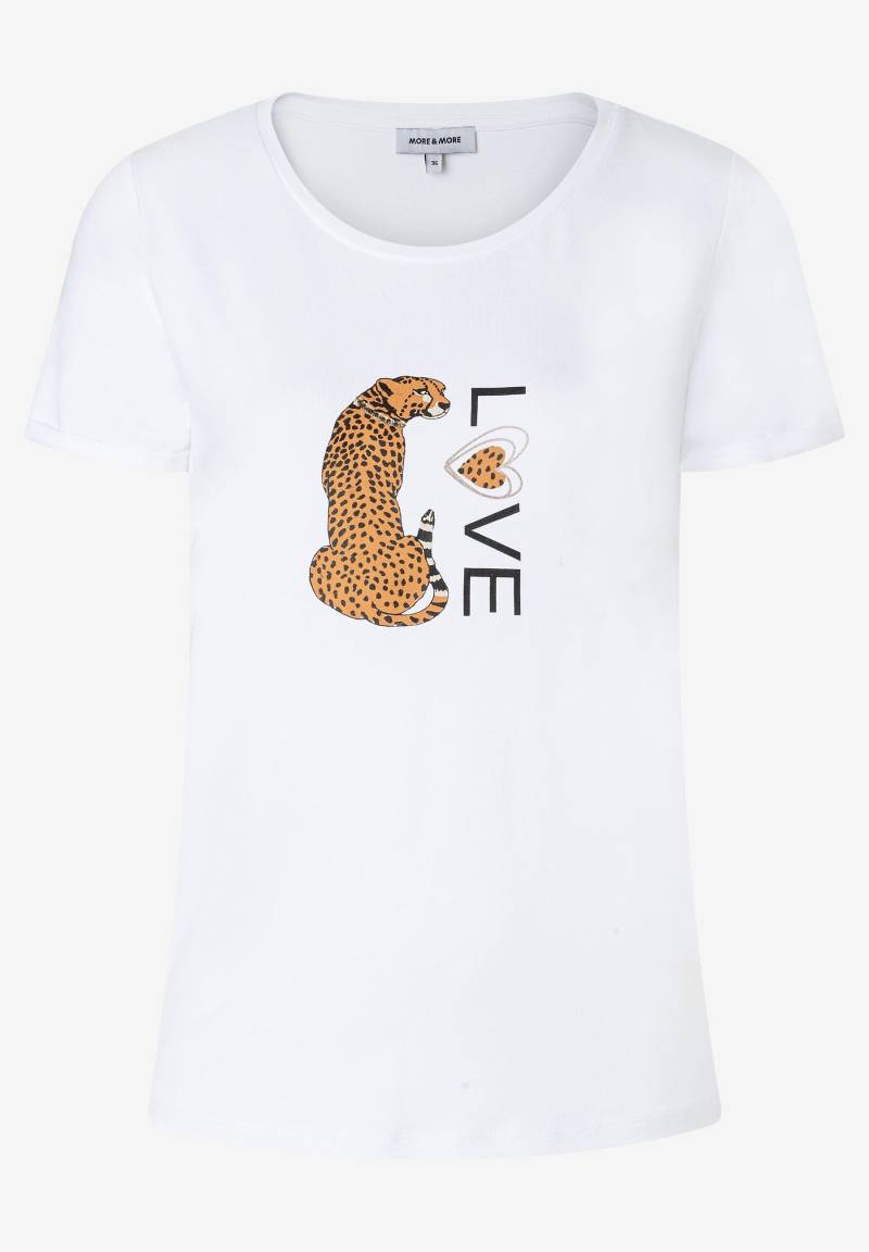 MORE & MORE - Shirt mit Print weiß - Gr. - 40 von MORE & MORE