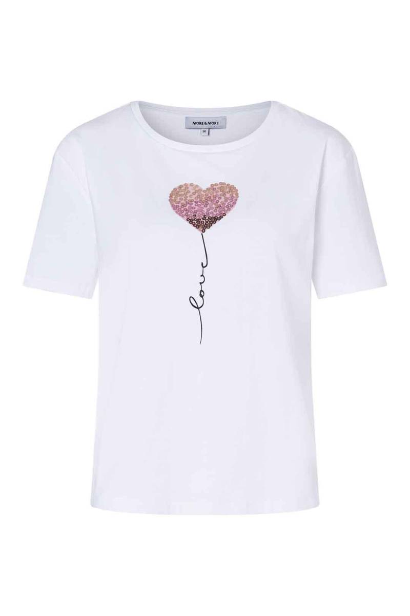 MORE & MORE - Shirt with Funny-Print weiß - Gr. - 38 von MORE & MORE