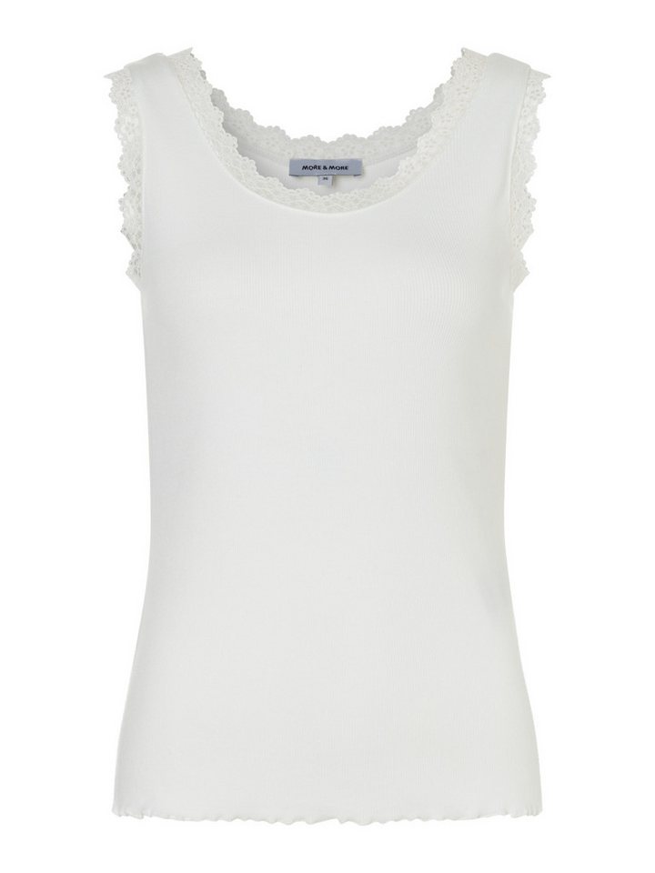 MORE&MORE Shirttop Rippentop mit Spitzenkante MORE&MORE Shirttop Rippentop mit Spitzenkante von MORE&MORE