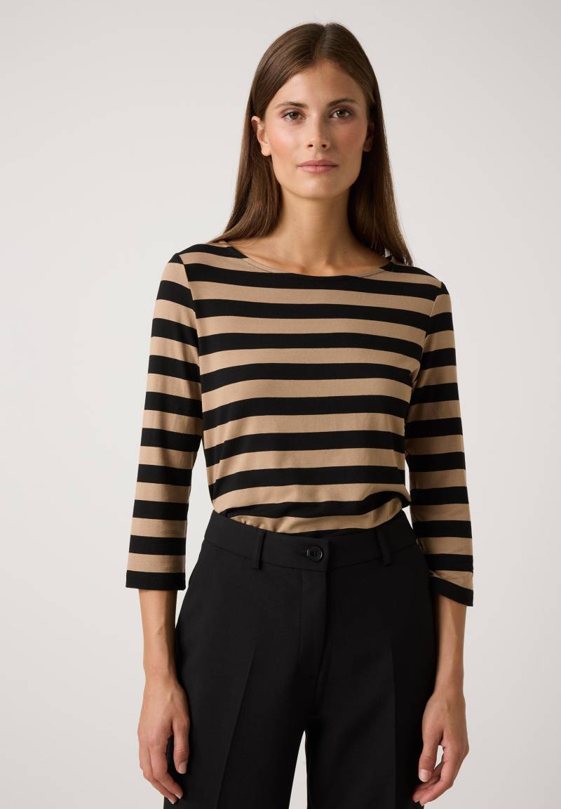 MORE & MORE - Streifenshirt beige - Gr. - 40 von MORE & MORE