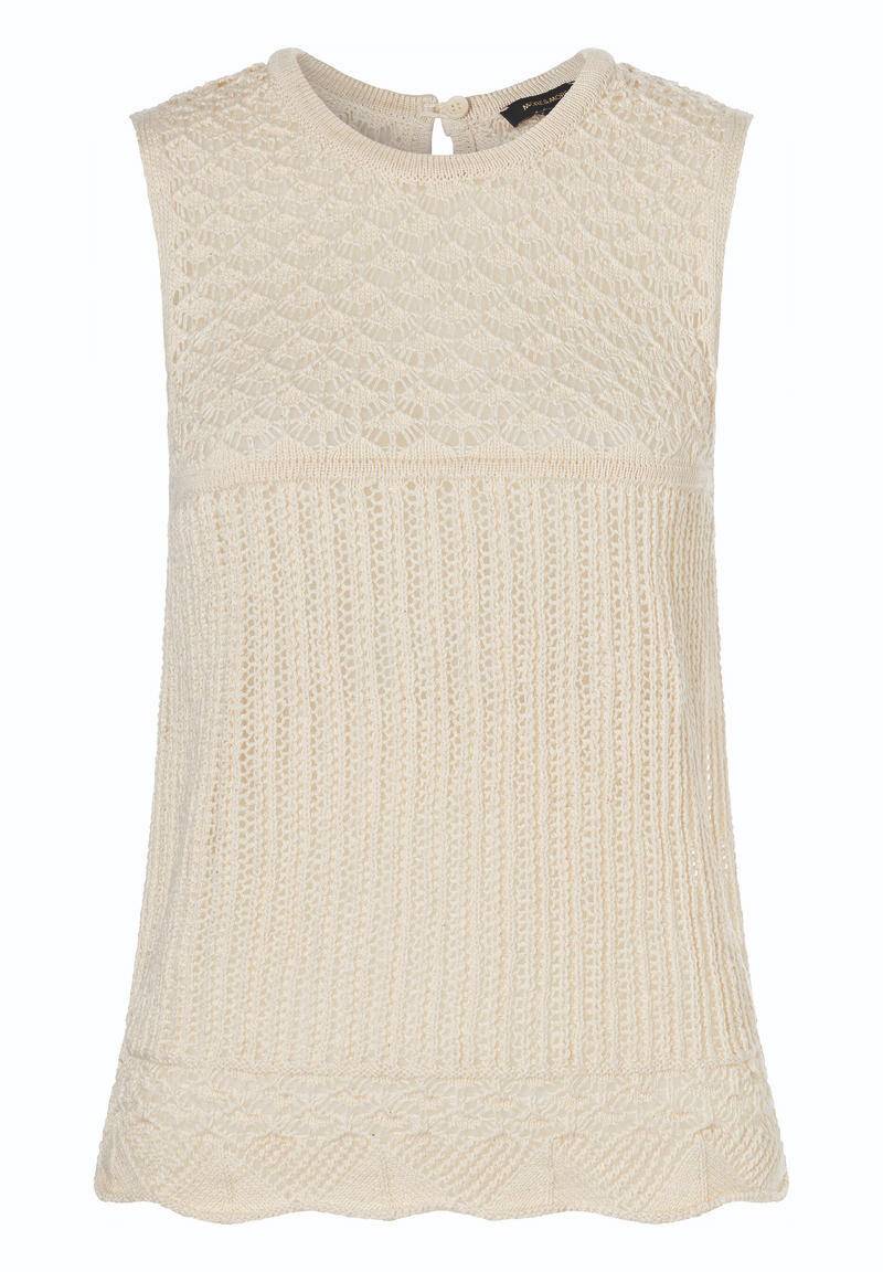 MORE & MORE - Strick-Top beige - Gr. - 38 von MORE & MORE