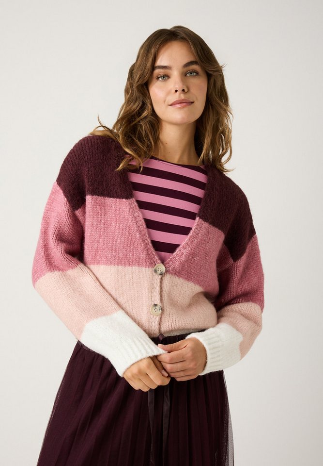MORE&MORE Strickjacke Color-Block Cardigan von MORE&MORE