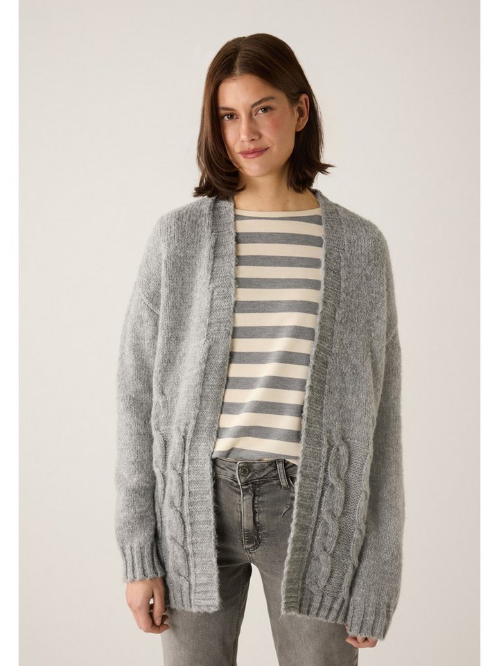 MORE&MORE Strickjacke klassische, weiche Strickjacke mit Zopf von MORE&MORE