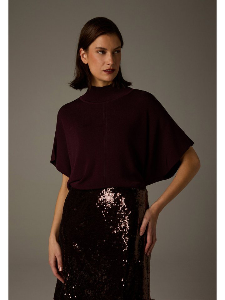 MORE&MORE Strickpullover weiter Kurzarmpullover, Cape-Form von MORE&MORE