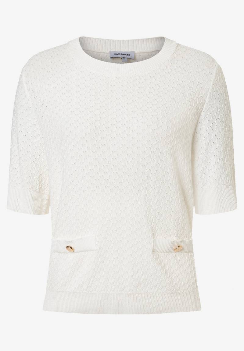 MORE & MORE - Struktur-Pullover weiß - Gr. - 36 von MORE & MORE