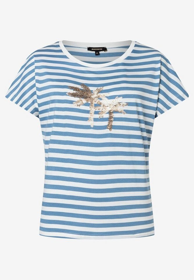 MORE&MORE T-Shirt Shirt with Embellishment and Strip MORE&MORE T-Shirt Shirt with Embellishment and Strip von MORE&MORE