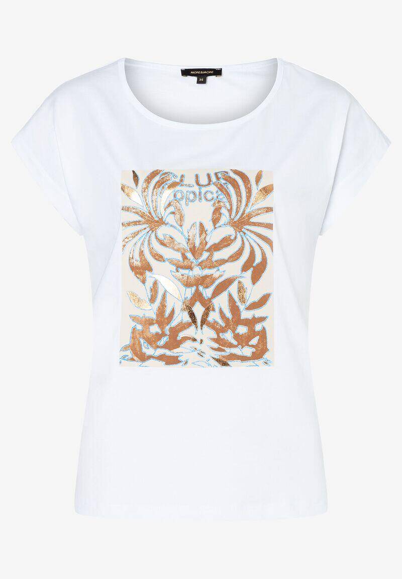 MORE & MORE - T-Shirt mit Front-Print weiß - Gr. - 34 von MORE & MORE