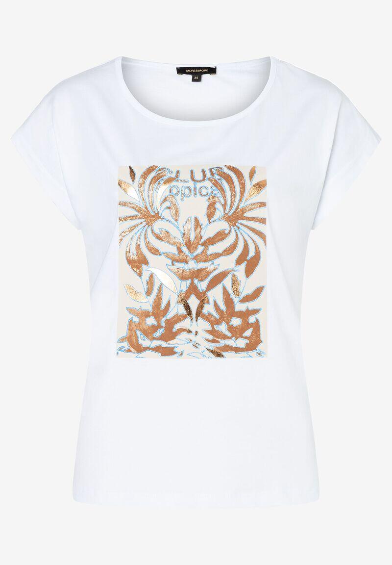 MORE & MORE - T-Shirt mit Front-Print weiß - Gr. - 40 von MORE & MORE