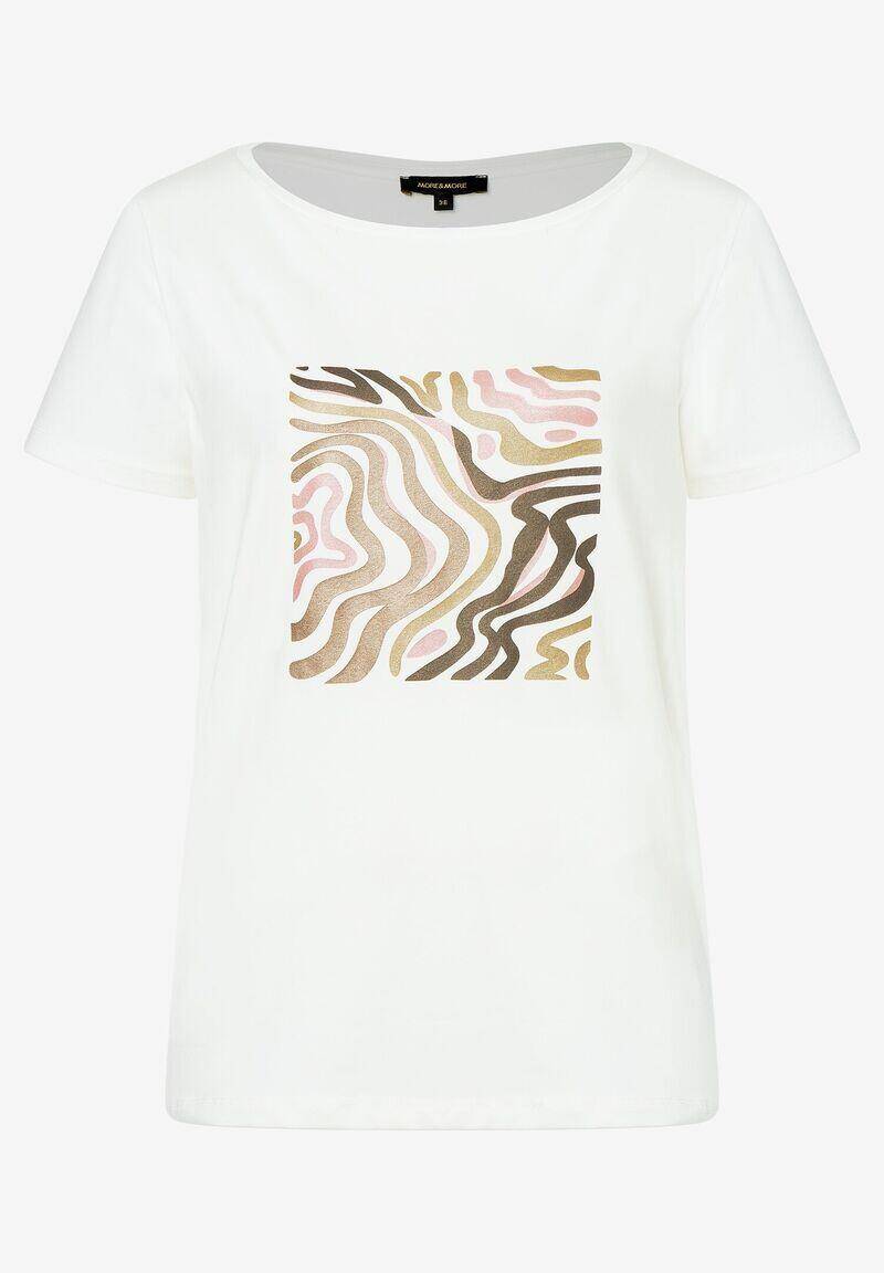 MORE & MORE - T-Shirt mit Frontprint beige - Gr. - 40 von MORE & MORE