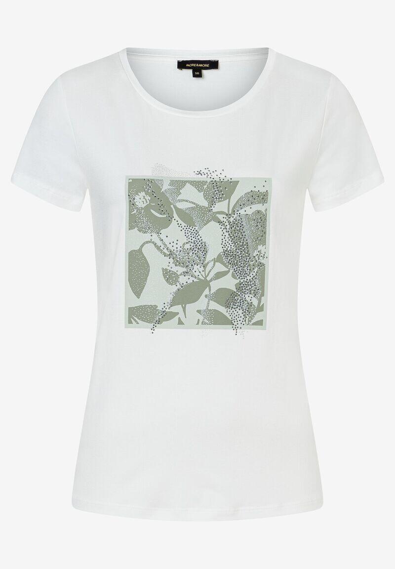 MORE & MORE - T-Shirt mit Frontprint beige - Gr. - 42 von MORE & MORE