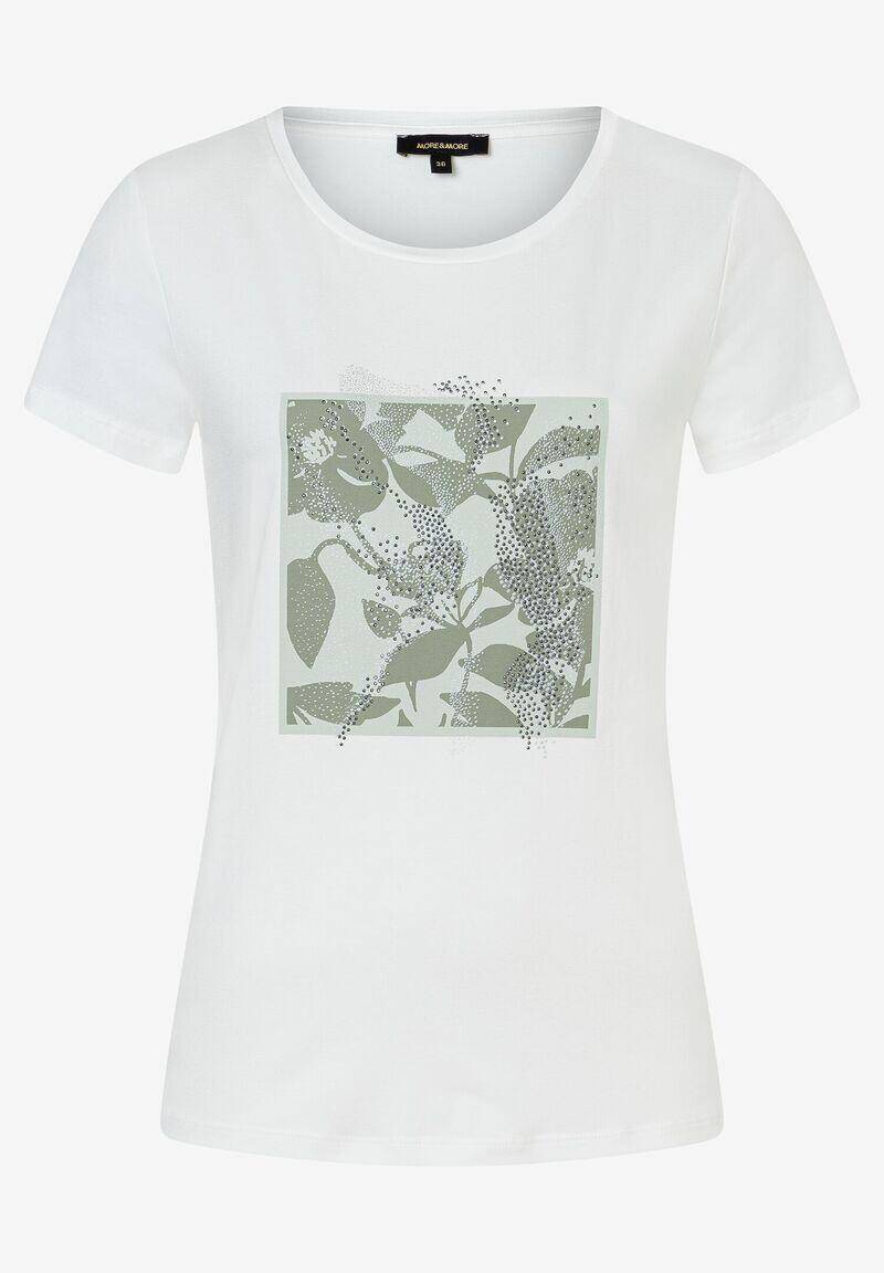 MORE & MORE - T-Shirt mit Frontprint beige - Gr. - 42 von MORE & MORE