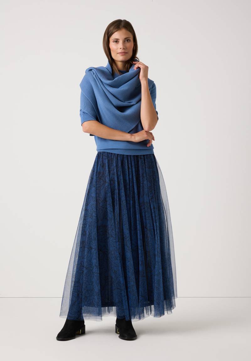 MORE & MORE - Turtleneck-Pullover mit kurzen Ärmeln blau - Gr. - 38 von MORE & MORE